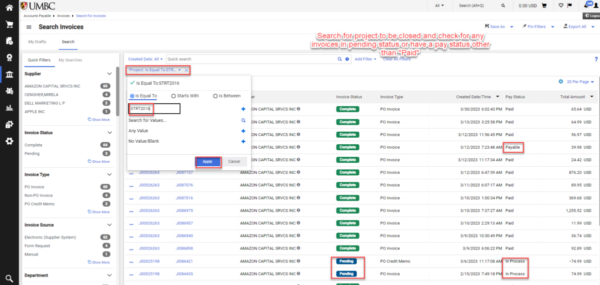 Project Request Form-Docusign – Financial Services - UMBC